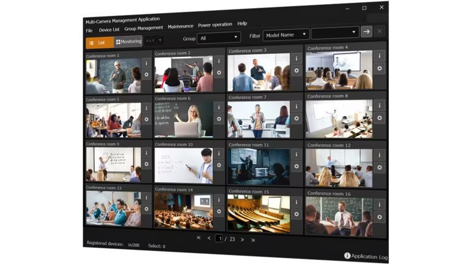 Compatible con la aplicación de gestión multicámara