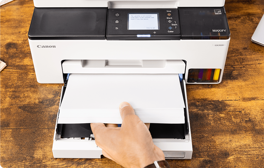 Casete con facilidad de carga