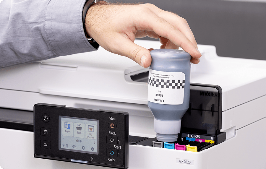 Niveles de tinta fáciles de rellenar y ver